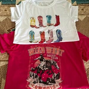 Western rodeo tour boot shirts